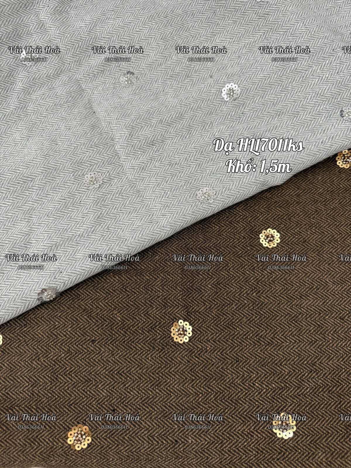 Dạ tweed HL17011ks