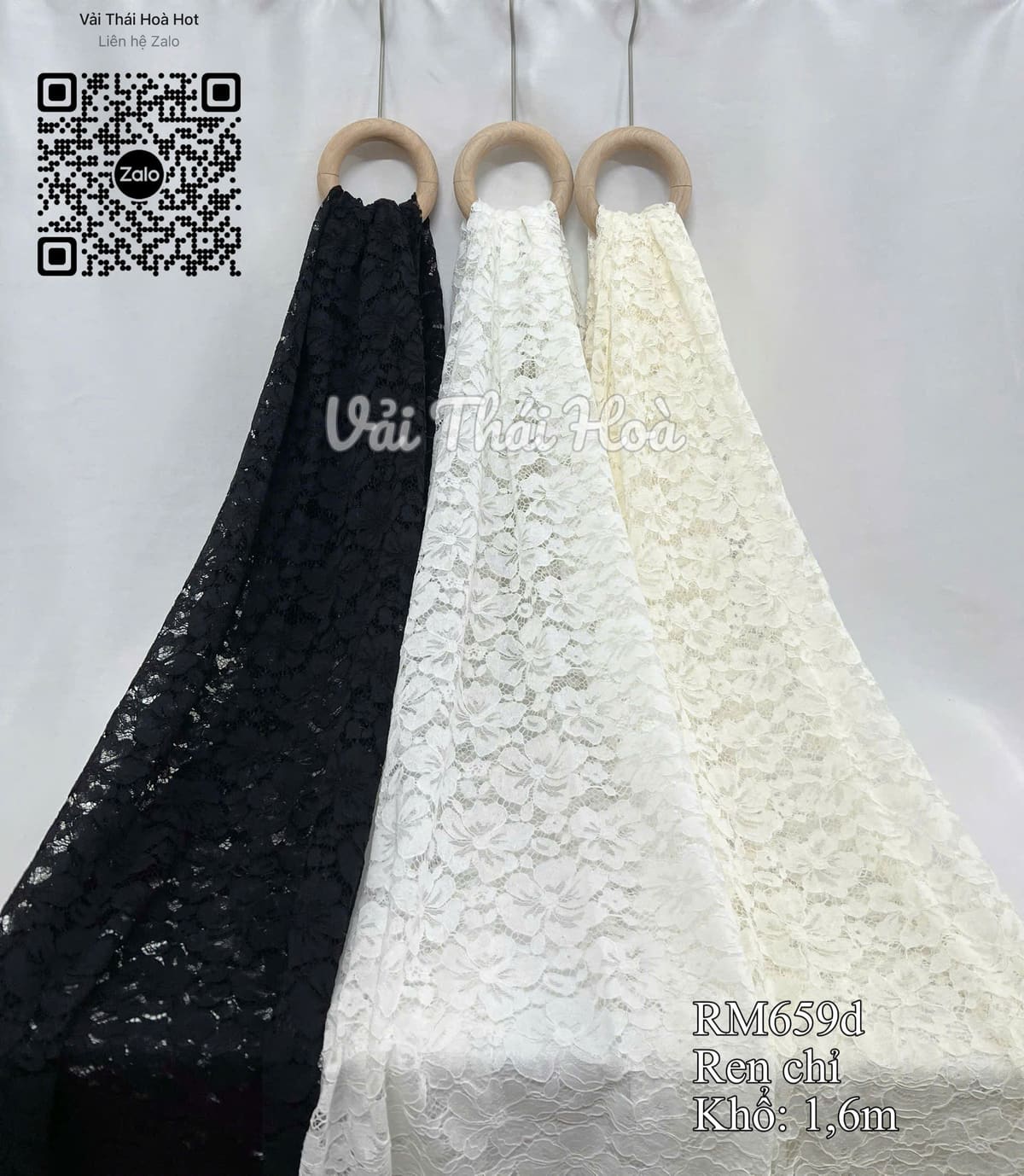 Vải ren hoa RM659d