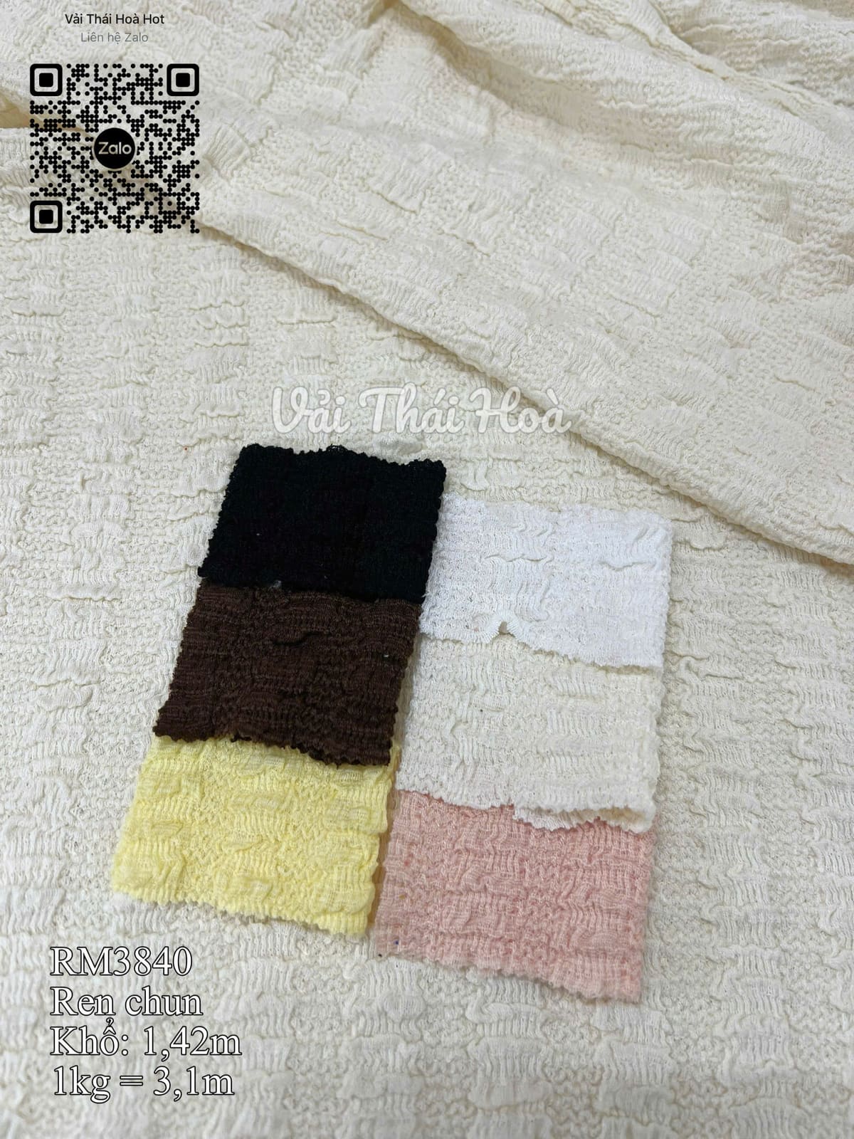 Vải ren chun RM3840