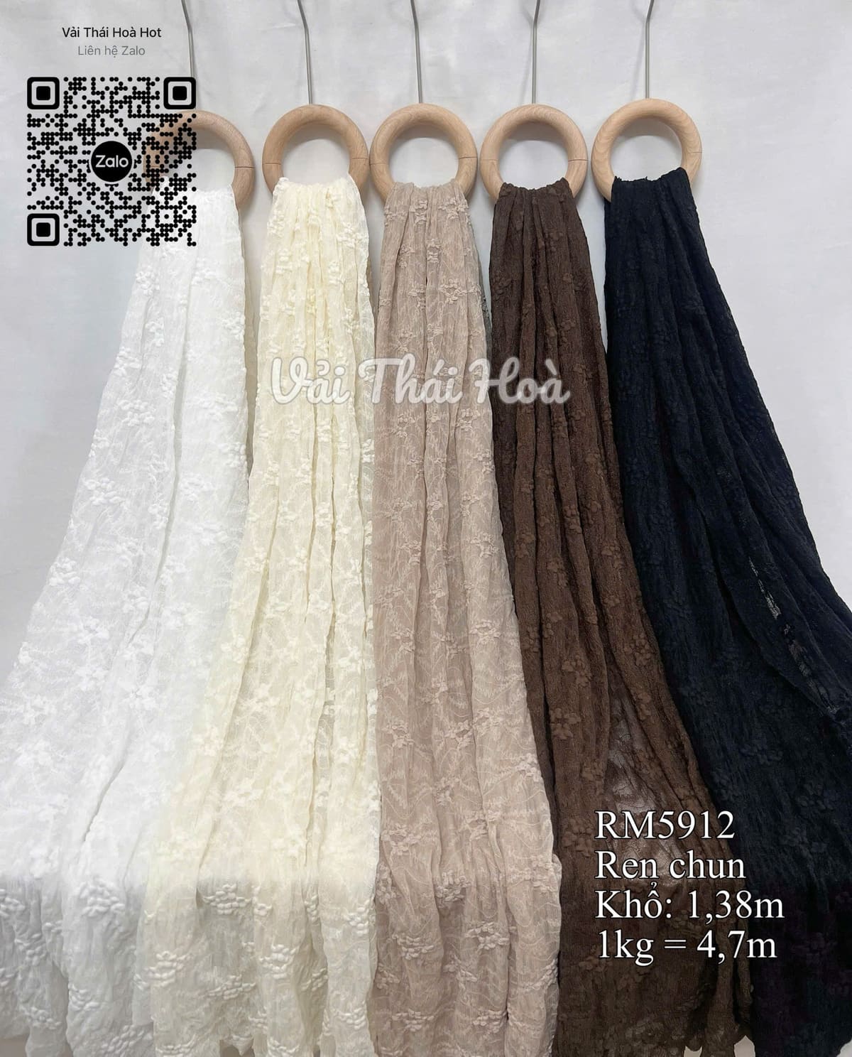 Vải ren chun RM5912