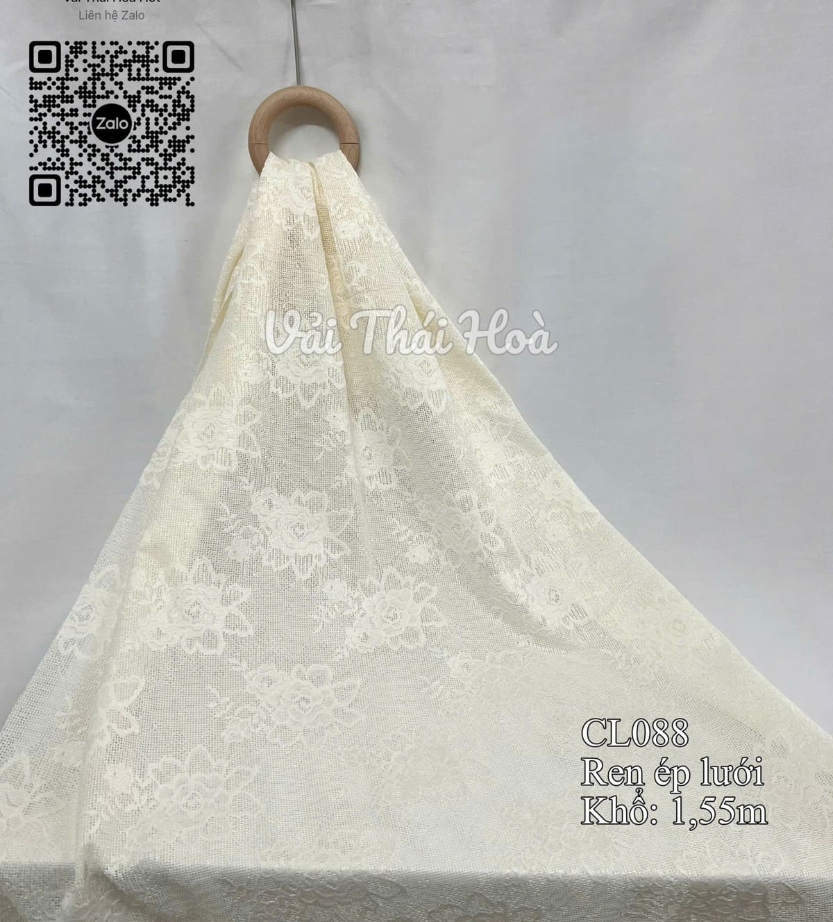 Vải ren ép lưới CL088