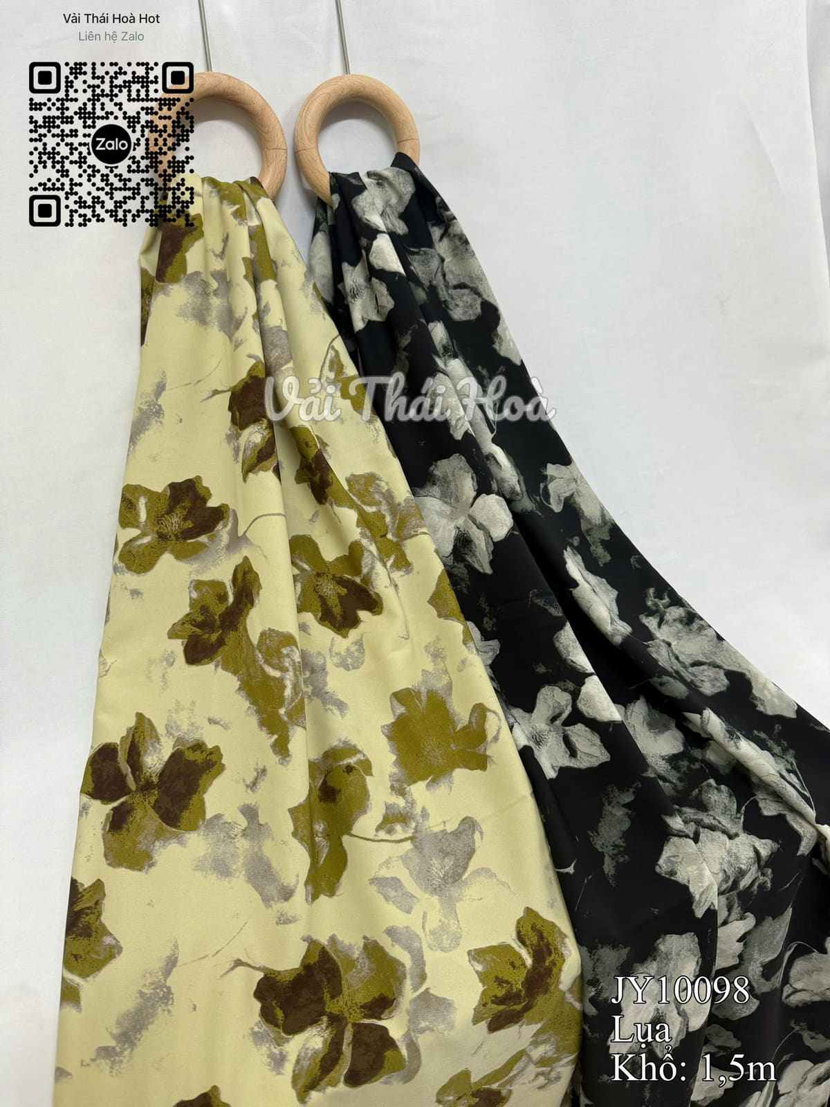 Vải lụa hoa JY10098