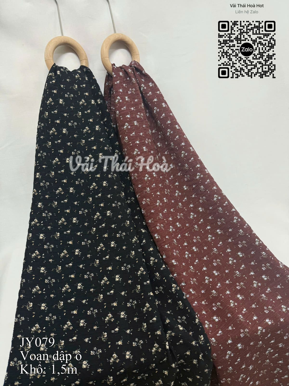 Vải von dập ô JY079