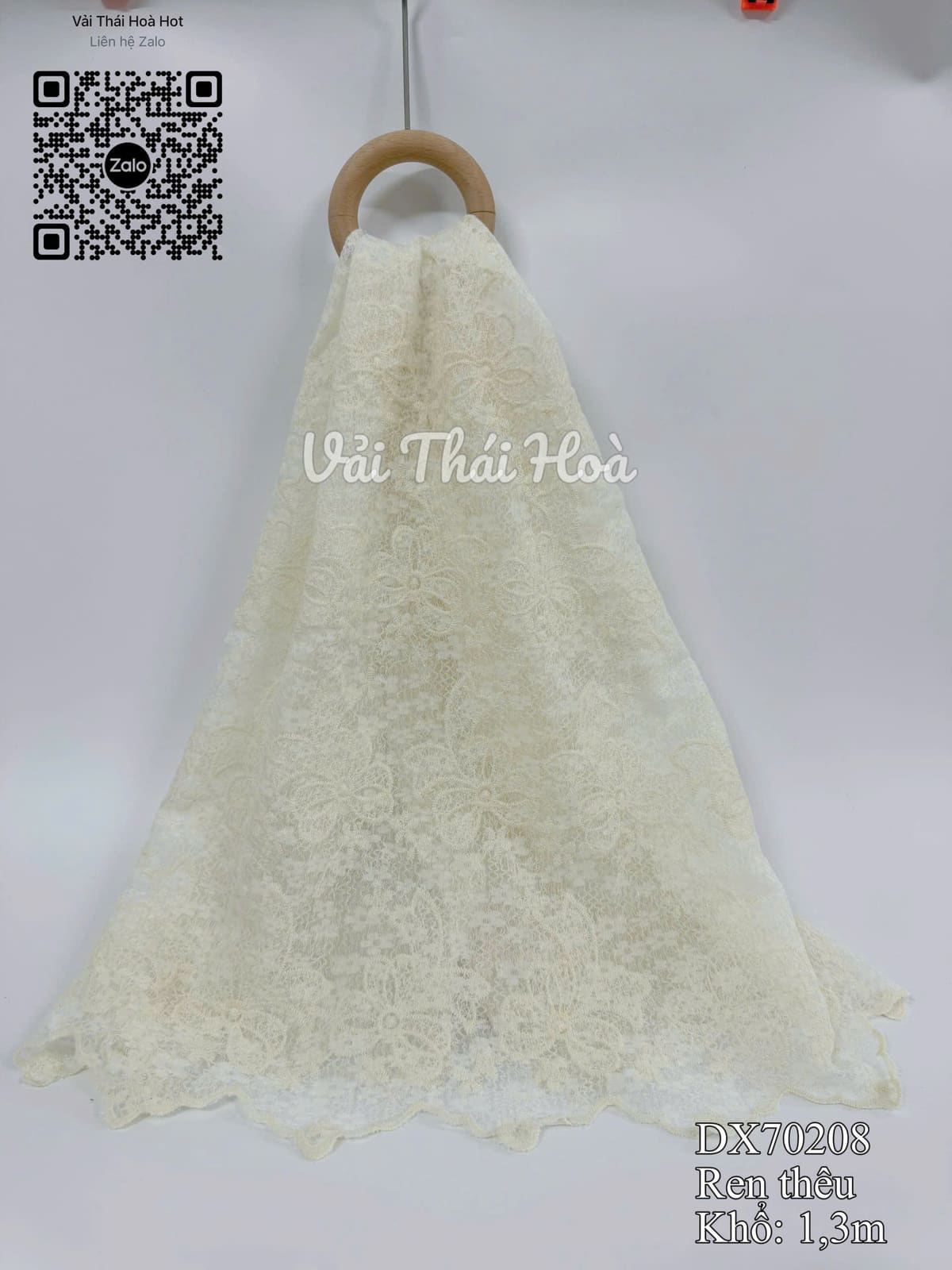 Vải ren thêu DX70208