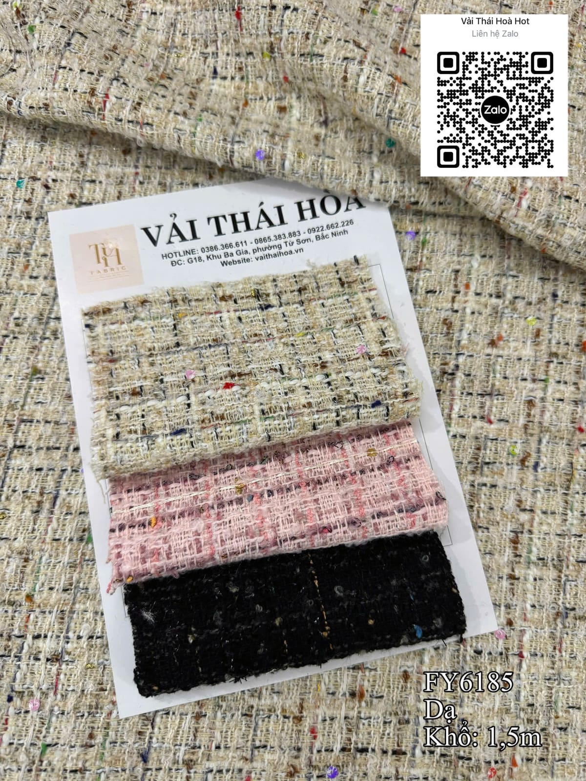 Dạ tweed FY6185 1