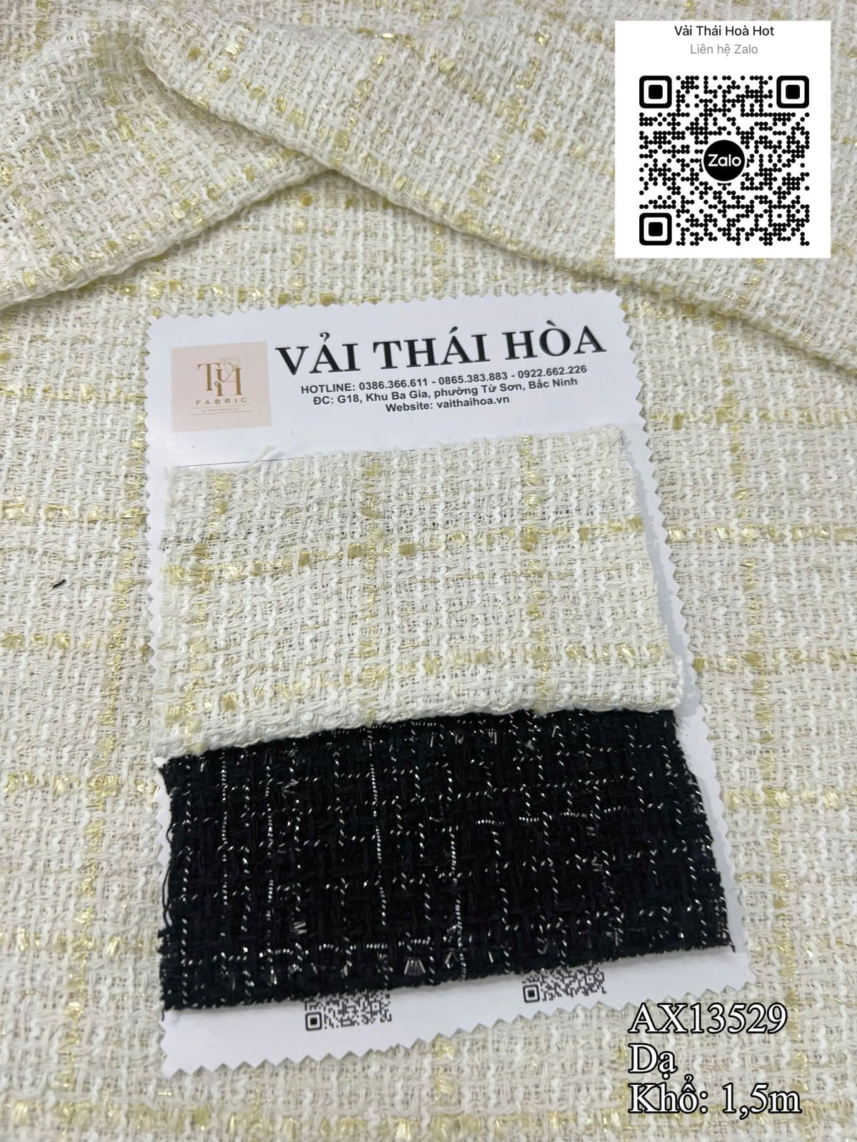 Dạ tweed AX13529 1