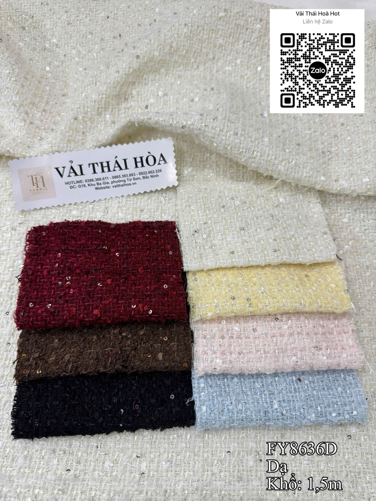 Dạ tweed FY8636D 1