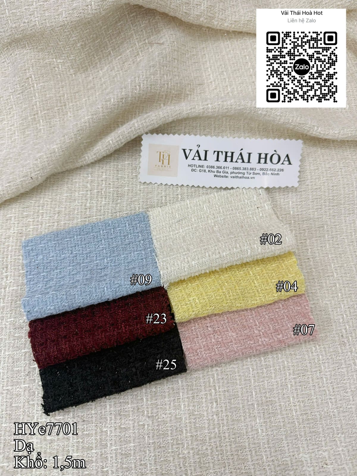 Dạ tweed HYe7701